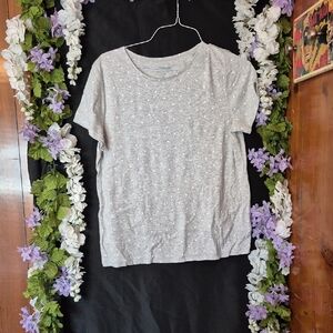 Classic Gray Short Sleeve With White Polkadots